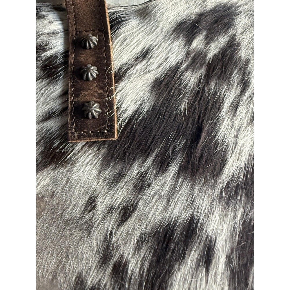 STS Ranchwear Women's Cow Leather and Hair Tote Bag Classic Cowhide Tote - Picture 11 of 16